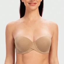 MELENECA MELENECA Women's Underwire Smooth Multi-Way Uplift Padded Push Up Strapless Bra