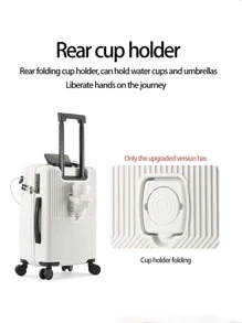 1 件 20 英寸前开式多功能随身行李箱：随时使用方便高效，抗暴力硬壳，安全充电和通信，移动顺畅安静，双拉链设计，无障碍性极佳，解放双手出行，令人印象深刻的内部空间，非常适合圣诞节、情人节、2025 年新年的礼物，冬季旅行必备。适合商务、短期旅行和学生交通。