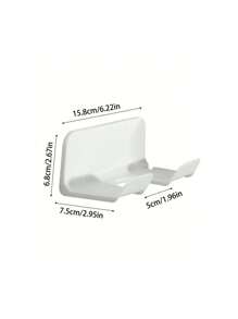 1 件浴室吹风机支架，无需钻孔淋浴吹风机挂架，浴室收纳整理器吹风机支架壁挂式吹风机支架返校