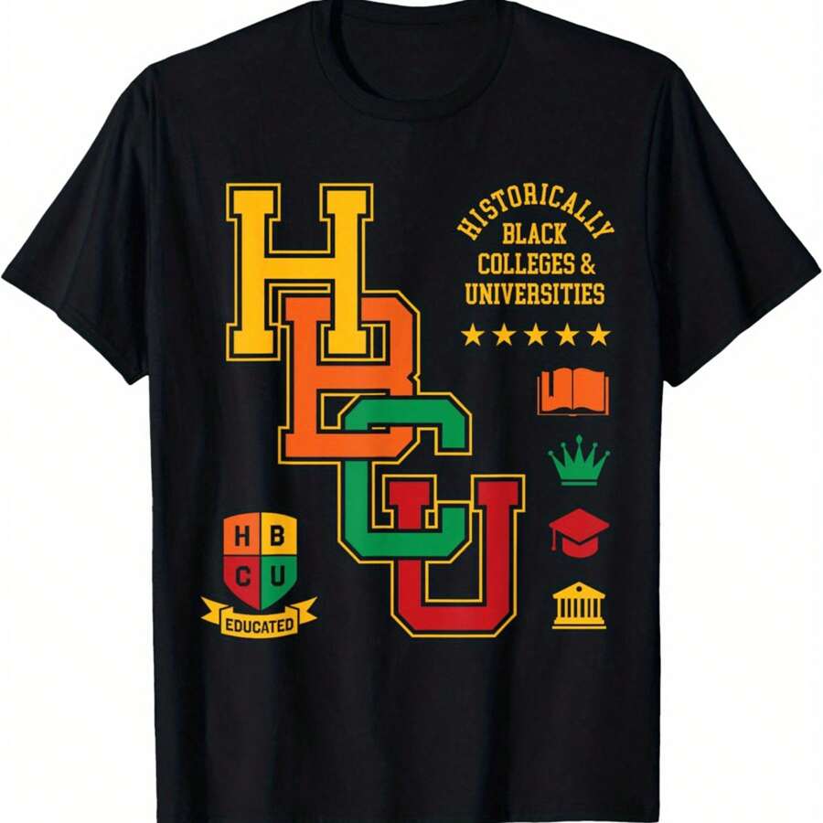 HBCU Historically Black Colleges Universities Grad Alumni T-Shirt Soft And Breathable For All Seasons And A Good Fit Comfortable Leisure Sports Halloween Christmas Gift - màu đen - Xem 1
