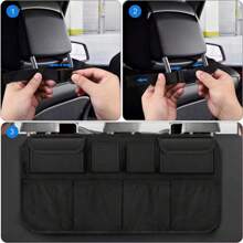 1 pièce Organiseur de coffre de voiture, organiseur de siège arrière de voiture, sac de rangement de siège arrière réglable, organisateur de siège arrière en Oxford à usage multiple, accessoires de voiture, indispensables pour les vacances d'été