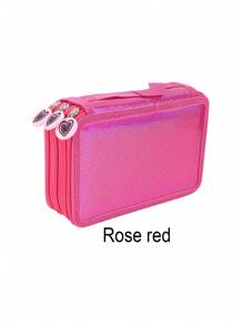 1个四层大容量带提手铅笔盒，便携式办公学习文具收纳盒，个性化心形拉链设计 - 必备返校用品，铅笔袋，背包 - 彩色 - 查看 19