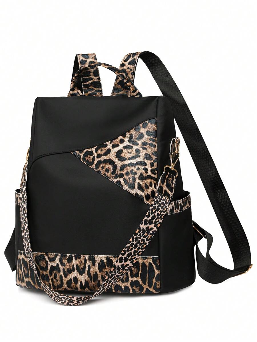 LECEY 简约时尚休闲防盗校园风女士背包 - 黑色 - 查看 1