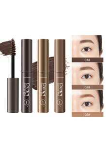 眉胶，棕色/浅棕色，打造自然蓬松的眉妆，纹身级防晕染防水，适合女性日常妆容