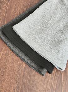 Chatreadl Tween Girl 3-Piece Trousers Casual Elegant Solid Color Soft Non-Falling Velvet Flared Pants Suitable For Autumn And Winter