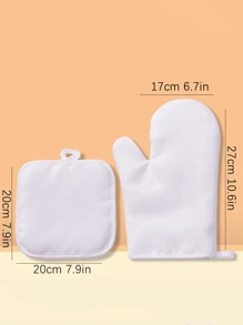 One Set, Custom Oven Gloves, Polyester Insulating Pads, Barbecue Gloves, Thickened Silicone Oven Gloves And Insulating Mats, Baking, Barbecue, Holiday Dinner, Party Banquet Kitchen Supplies, Personalized Kitchen Gloves, Perfect Housewarming Gifts