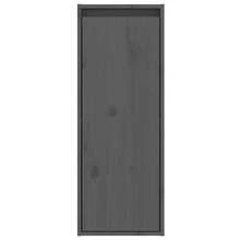 Gray Solid Pine Wood Wall Cabinets Set Of 2 30x80 Cm Ideal Storage Solution For Home Or Office - 灰色 - 查看 5