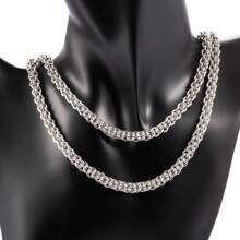 1m/39.37inch High Quality Stainless Steel Lantern Shape Chain Round Circle Link Handmade Craft Chain, Suitable For DIY Jewelry Making Necklace Bracelet Bag Chain And Bag Apparel Accessories Finding Components Craft Supplies, Fit For Men And Women Fashion Style