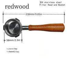 1pc 58mm 3 Ears Thép không gỉ không đáy Portafilter, Tay cầm cốc lọc cà phê thay thế cho Barsetto BA101 BA102 Calphalon Temp IQ - Nhiều màu - Xem 11