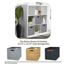 Better Homes & Gardens 9-Cube Storage Organizer, Charcoal - White - View 8