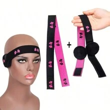 1Pc Lace Melting Bands With Ear Protection Pads Hair Elastic Band For Wigs Headband Edge Laying Scarf Edge Wraps For Fixed Lace Wigs Elastic Headband - Multicolor - View 14