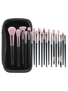 20pcs Makeup Brush Set With Black Pouch, Soft Bristles, Non-Shedding, Travel Friendly Cosmetic Tools - Multicolor - View 13