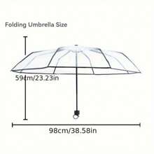 METABEST 2pcs Glass Fiber Frame Clear Folding Umbrella By METABEST: Thickened Plastic Canopy, Quality Spring, And Polished Finial