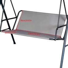 Garden Swing Seat Replacement Cover, Durable Oxford Fabric, Waterproof And UV Resistant, Rocking Chair Cover, Garden Swing Chair Cover (Gray) - 灰色 138*50*50cm - 查看 2