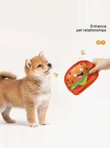 1 件爱狗人士和狗妈妈喜爱的咀嚼玩具披萨汉堡形状爱猫/爱狗人士礼物和狗/猫妈妈喜爱的宠物发声玩具，适用于小型、中型、大型爱狗人士和狗妈妈喜爱的牙齿清洁吱吱作响的爱狗人士和狗妈妈喜爱的玩具爱猫/爱狗人士礼物和狗/猫妈妈喜爱的宠物用品 - 彩色 - 查看 5
