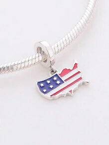1pc Fashion Blue & White Greece Flag Heart Beaded Pendant, "Sun Of May" Blue & White Argentina Flag Pendant, Green Heart Yellow Rhombus Blue Armillary Sphere Brazil Flag Charm, Red White Blue USA Flag Pendant, Yellow Blue Red Colombia Pendant, Yellow Blue Red 5-Pointed Star Flag Charm, Red Blue White USA Flag & Map Pendant Gift, USA Flag & Eagle Pendant Gift