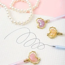 3pcs -20pcs Creative Heart And Star Bead Assorted Color Neutral Pen Cute Highly Attractive Shape Gel Pen, Signature Pen, 0.5mm Black Ink, Back To School, School Supplies, Kawaii Stationery, Perfect For Valentine's Day ,Business, Office, Special Occasions, Weddings & Christmas Gifts