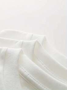 1 Piece, 100% Cotton, Cute Little Yellow Hat, Versatile , Men's Short-Sleeved Printed T-Shirts, Holiday Gifts. - White - View 5