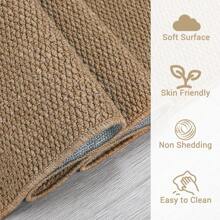 Modern Solid Textured Rug Soft Woven Rug Low Pile Anti-Shedding Rug Washable Area Rug For Living Room Bedroom Farmhouse - màu nâu - Xem 7