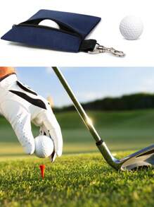 1 pieza Bolsa para clavos de golf; Portapelotas de Nylon; Bolsa de cintura para golf; Bolsa portátil para asiento de golf, reparador de marcas de bola