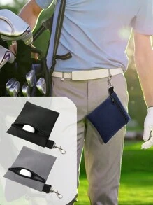 1 pieza Bolsa para clavos de golf; Portapelotas de Nylon; Bolsa de cintura para golf; Bolsa portátil para asiento de golf, reparador de marcas de bola