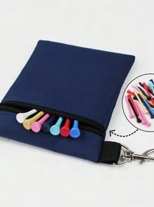 1 pieza Bolsa para clavos de golf; Portapelotas de Nylon; Bolsa de cintura para golf; Bolsa portátil para asiento de golf, reparador de marcas de bola
