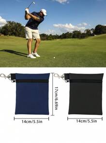 1 pieza Bolsa para clavos de golf; Portapelotas de Nylon; Bolsa de cintura para golf; Bolsa portátil para asiento de golf, reparador de marcas de bola