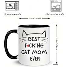 Cat Mom Gifts For Women - Coffee Mug Gift For Cat Lover MomDaughterSisterAuntWifeBest FriendsBFFCoworkersHer - Best Cat Mom Ever - 1 - View 5