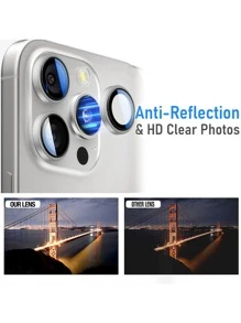 Yezodawee 3 pezzi Protezione per obiettivo fotocamera compatibile con 16 Pro Max, Ultra-resistente, HD, protettori per obiettivo singolo, anti-graffio, vetro temperato ultra-sottile, copertura per obiettivo in vetro temperato 9H, anello protettivo per fotocamera antiurto, compatibile con 17 Pro Max, 17 Pro, 17 Air, 17, 15 Pro Max, 14 Plus, 13, 12, 11, 15 Pro, 15 Plus, 14 Pro - Perfetta vestibilità, resistente ai graffi, compatibile con custodie - Colore Argento