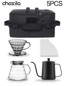 choxila 5/7/15件套咖啡工具（含咖啡包）、咖啡机、手冲咖啡套装、咖啡滴滤套装、咖啡滴滤套装。返校季