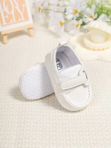 Fashionable Retro British Style Soft Sole Infant Infant First Walking Shoes - White - View 3