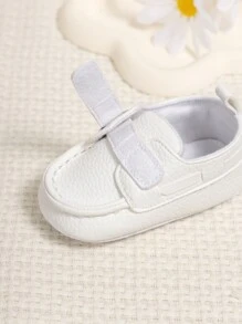 Fashionable Retro British Style Soft Sole Infant Infant First Walking Shoes - White - View 7