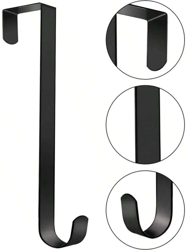 Colgador de de 12 pulgadas/15 pulgadas para puerta delantera, gancho de sobre la puerta, gancho para colgar - 15 pulgadas-1 pieza - Añade 4