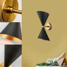 This Is A New Iron Wall Lamp, Suitable For Different Places, You Can Decorate In The Bedroom, Dining Room Or Living Room. - 黑色 - 查看 2