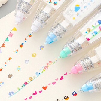 1pc Decorative Lace Adhesive Tape, Suitable For Students, Multifunctional For Journal, Photo Album Decor Back To School