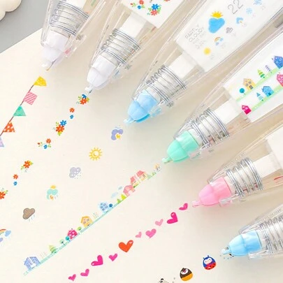 1 st dekorativ spetstejp, lämplig för studenter, multifunktionell för anteckningsbok, fotoalbumdekoration tillbaka till skolan