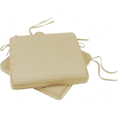 Luxury Bistro Seat Cushions - Set Of 2 In Warm Beige