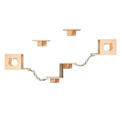 AYYDS Cat Wall Shelves, Climbing Wall Cat Set, Climbing Wall Cat Set For The Indoor Cat House, Cat Shelves And Perches For Wall