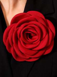 12.5-15 厘米多层精致面料山茶花胸针，适用于装饰连衣裙、西装等服饰配饰，用于衣服包包饰品学校办公室配饰衬衫夹克珠宝圣诞节万圣节衣服别针有趣可爱的教师礼物 - 彩色 - 查看 13