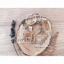 Valentine's Day Exquisite Gifts -1PC Our First Home Personalized Engraved Key Chain Congratulations New Owners Gift For Her For Him New Home Warming His & Hers Keyring Homeowner