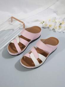 Pansy Women Daily Casual Versatile Lightweight Comfortable Summer Sandals - Pink - View 7