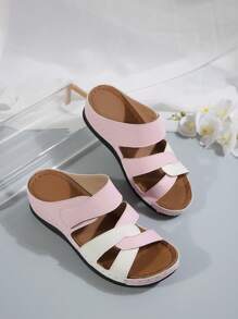 Pansy Women Daily Casual Versatile Lightweight Comfortable Summer Sandals - Pink - View 6