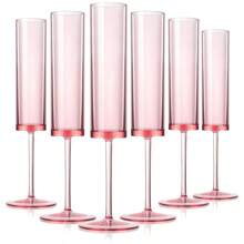 可重复使用的优雅塑料香槟杯，适用于派对、婚礼、生日和圣诞节 - 防碎、可用洗碗机清洗且可重复使用