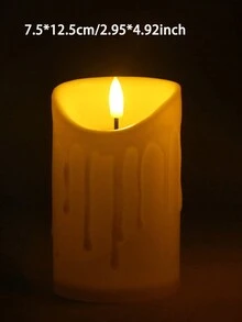 Homemory 无焰蜡烛电池供电 LED 蜡烛，逼真的假塑料蜡烛，适用于婚礼、节日、家居装饰，防水户外 - 子彈頭 - 查看 12