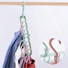 2 piezas Percha para ropa plegable multifuncional, secadora de ropa con 9 agujeros para ahorrar espacio para uso doméstico