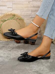 Ballerine dolci da ragazza con punta affusolata e fiocco, nuovi mocassini da slip-on per uso interno ed esterno, guida quotidiana e lavoro, con cinturino sul tallone, versatili con outfit casual