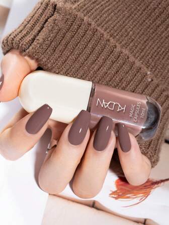 2026 New Mocha Brown Galaxy Dream Nail Polish, 1 Bottle/10ml, No Baking Needed, Quick Drying, Peel-Off, Long-Lasting, Odorless, Water-Based Nail Polish - Suitable For Women And Girls - Autumn/Winter New Nail Polish, Best Gift Choice For Autumn/Winter, Christmas And Halloween