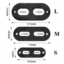 3 种尺寸包装，蜥蜴牵引绳，攀爬宠物，户外牵引绳，散步蜥蜴牵引绳，宠物牵引绳，人造皮革材料，翼形牵引绳 - 黑色 - 查看 3