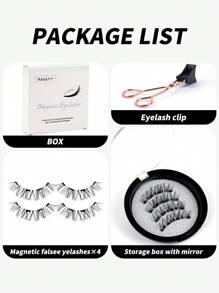 1 Pair CC Curl Eyelashes Natural Look, Reusable Magnetic Eyelashes With Applicator, No Glue Needed Magnetic Eyelashes Magnetic Lashes Kit, Easy To Wear And Remove,Natural Looking, 3D Natural Spiky Manga Lashes Fluffy Wispy Soft Lashes Fake Eyelashes False Eyelashes Strip,Natural Soft Eyelash Criss Cross Wispy Fluffy Lashes,Naturally Slender, Curled And Enlarged Eyes,For Women To Use Travel, Party For Parties Travel School Daily Work Etc - 黑色 - 查看 7