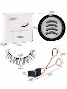 1 Pair CC Curl Eyelashes Natural Look, Reusable Magnetic Eyelashes With Applicator, No Glue Needed Magnetic Eyelashes Magnetic Lashes Kit, Easy To Wear And Remove,Natural Looking, 3D Natural Spiky Manga Lashes Fluffy Wispy Soft Lashes Fake Eyelashes False Eyelashes Strip,Natural Soft Eyelash Criss Cross Wispy Fluffy Lashes,Naturally Slender, Curled And Enlarged Eyes,For Women To Use Travel, Party For Parties Travel School Daily Work Etc - 黑色 - 查看 6